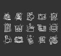 Set of documents thin line icons. Royalty Free Stock Photo